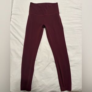 Lululemon leggings, good condition. The color is like a wine purple color.
